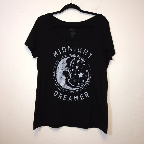 torrid tops black midnight dreamer moon tshirt poshmark